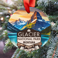 Glacier Christmas Ornament with Ribbon