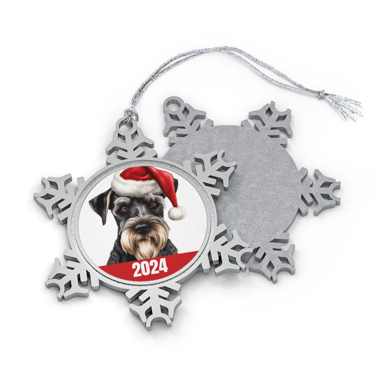 Miniature Schnauzer 2024 Christmas Ornament with Free Gift Box