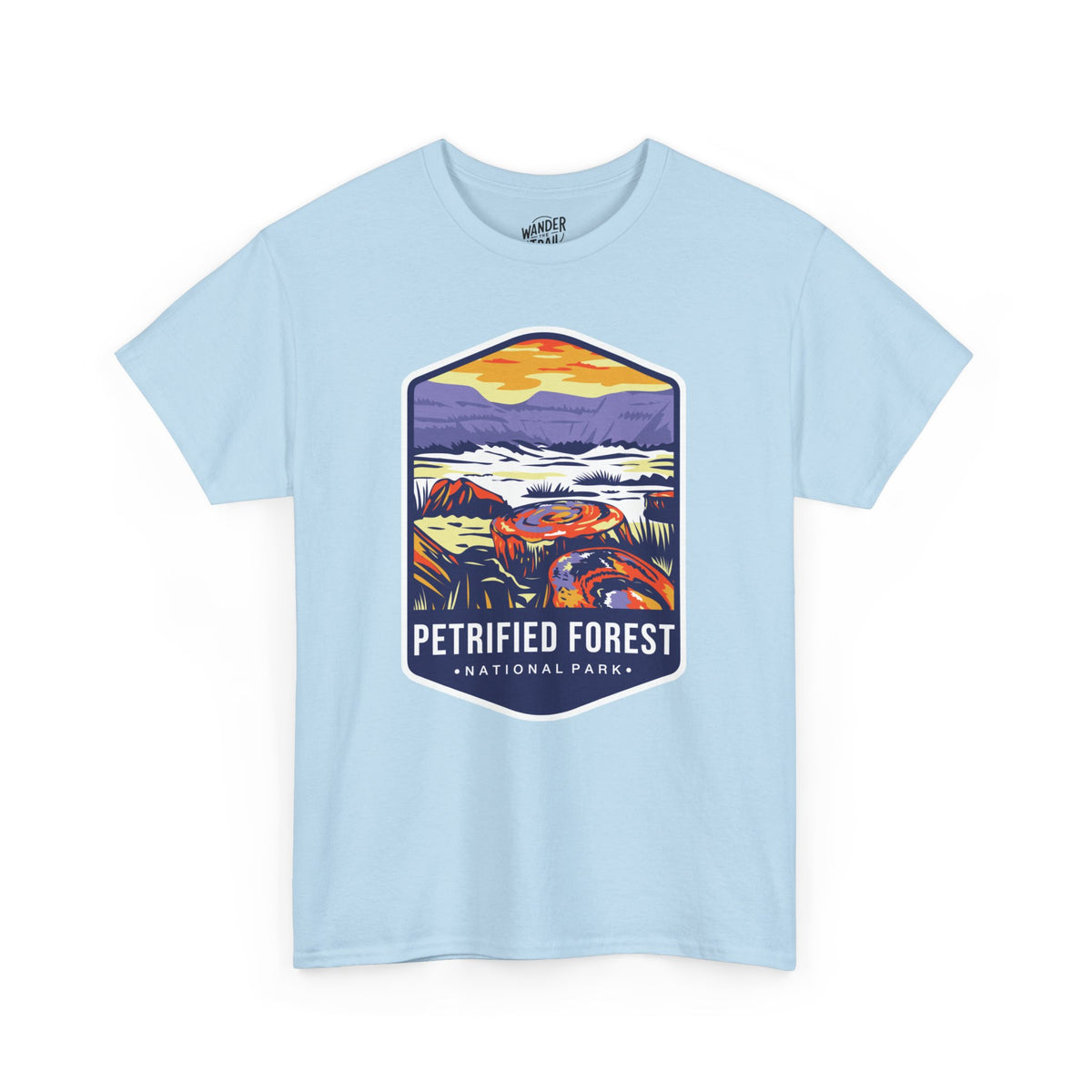 Petrified Forest National Park T-Shirt with Vibrant Landscape Illustration