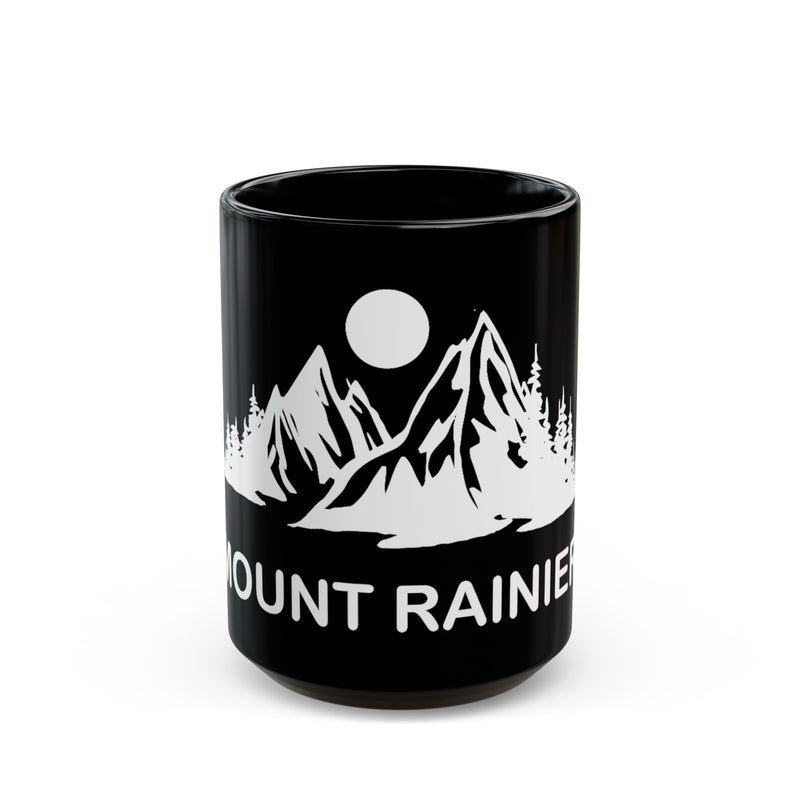 Mount Rainier National Park souvenir mug with moonlit mountain design