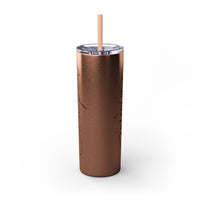 Happy Camper Skinny Tumbler with Straw, 20oz