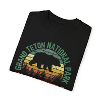 Grand Teton National Park T-shirt featuring a bear silhouette graphic with "Jackson Hole Wyoming" text.