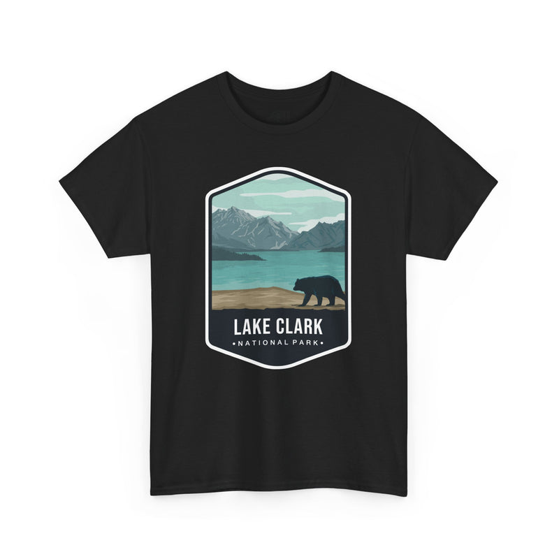 Lake Clark National Park T-Shirt with Bear and Mountain Lake Scene