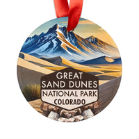 Great Sand Dunes Christmas Ornament with Ribbon