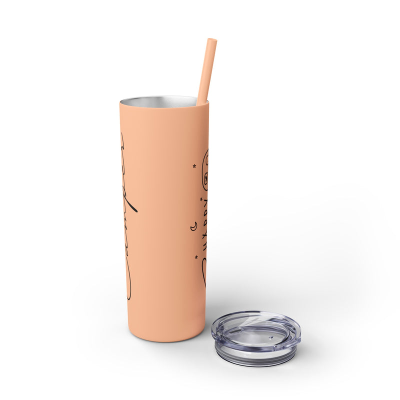 Happy Camper Skinny Tumbler with Straw, 20oz