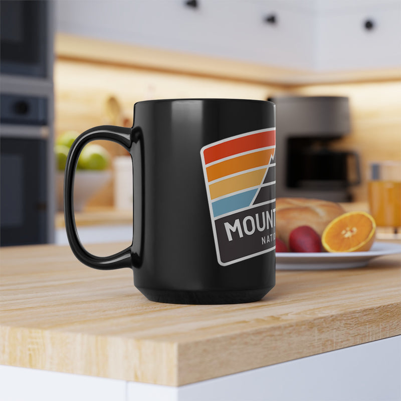 Mount Rainier Retro Stripe Mug Souvenir