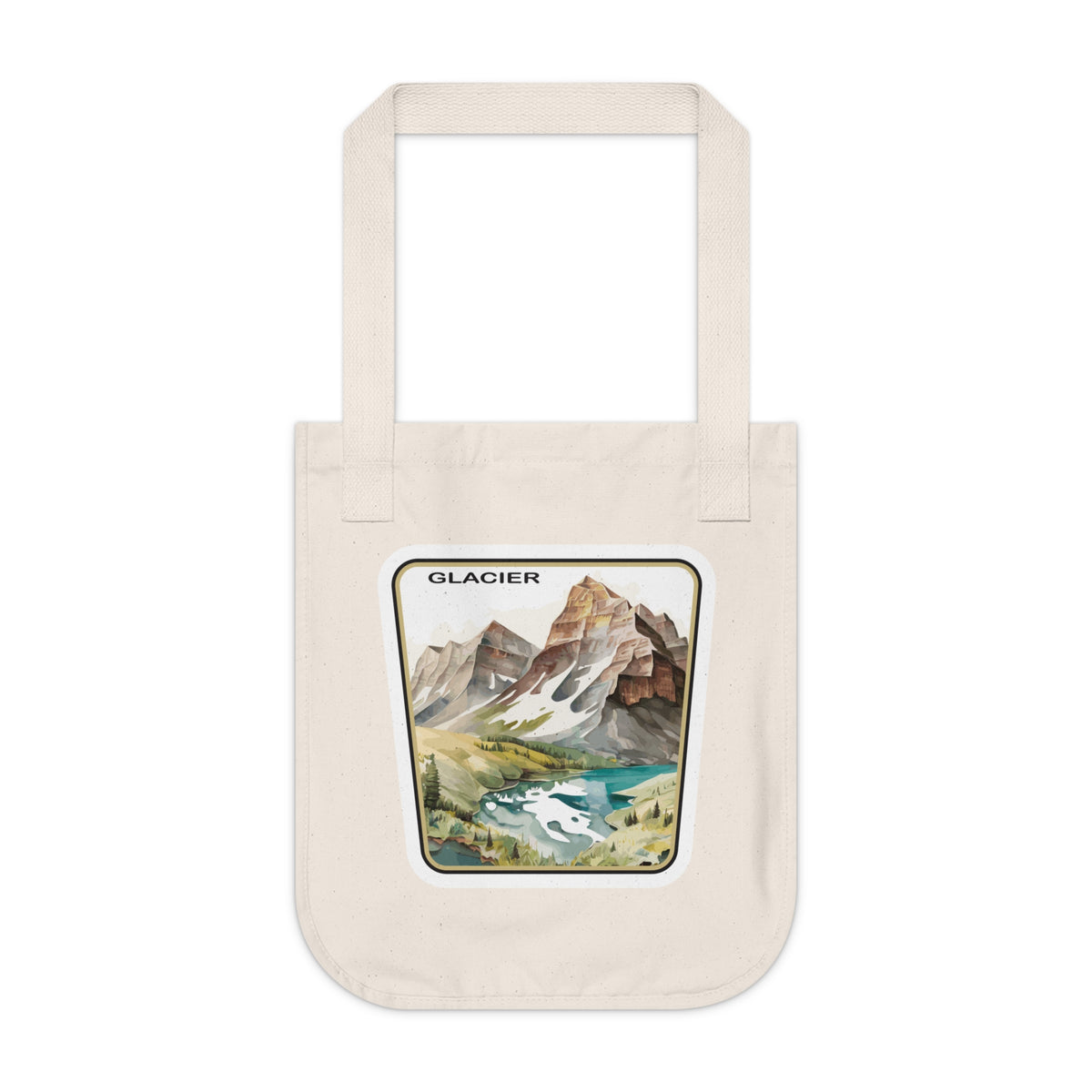 Glacier National Park Organic Canvas Tote Bag