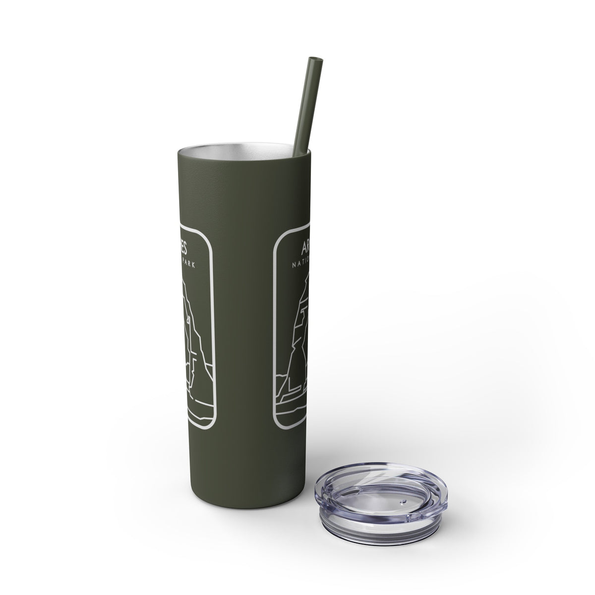 Arches National Park Skinny Tumbler with Straw, 20oz