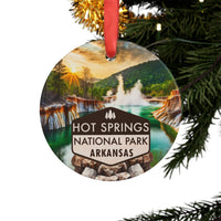 Hot Springs Christmas Ornament with Ribbon