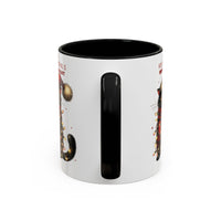 Christmas Cat Mug "Meowy & Bright", Microwave and Dishwasher Safe, Free Shipping