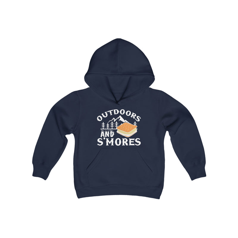 Outdoors and Smores Kids Hooded Sweatshirt