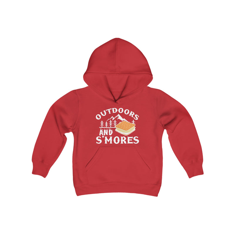 Outdoors and Smores Kids Hooded Sweatshirt