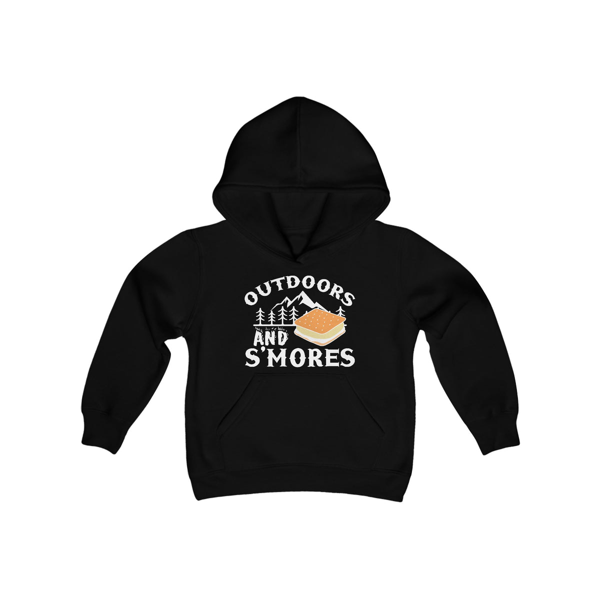 Outdoors and Smores Kids Hooded Sweatshirt