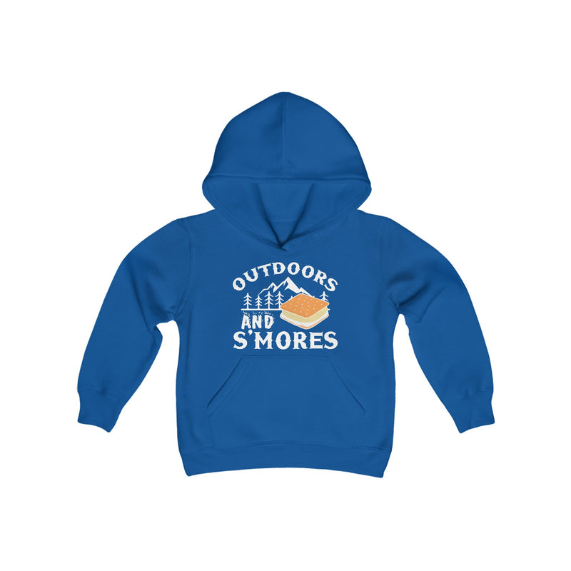 Outdoors and Smores Kids Hooded Sweatshirt