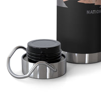 Grand Canyon National Park souvenir water bottle featuring a moonlit landscape design and stainless steel construction.