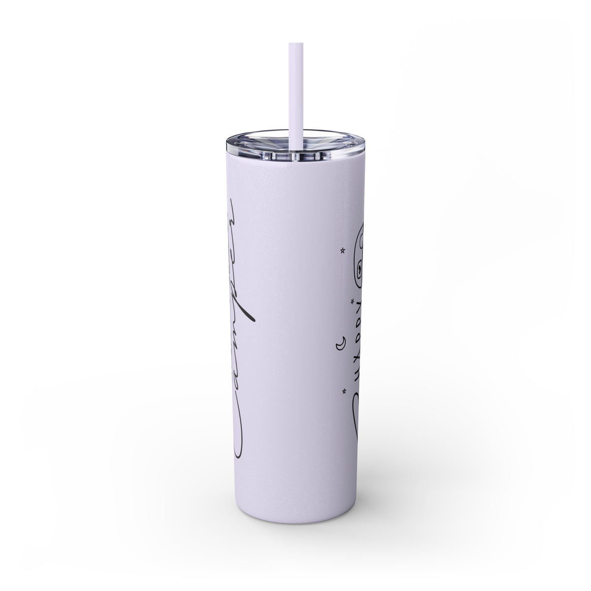 Happy Camper Skinny Tumbler with Straw, 20oz