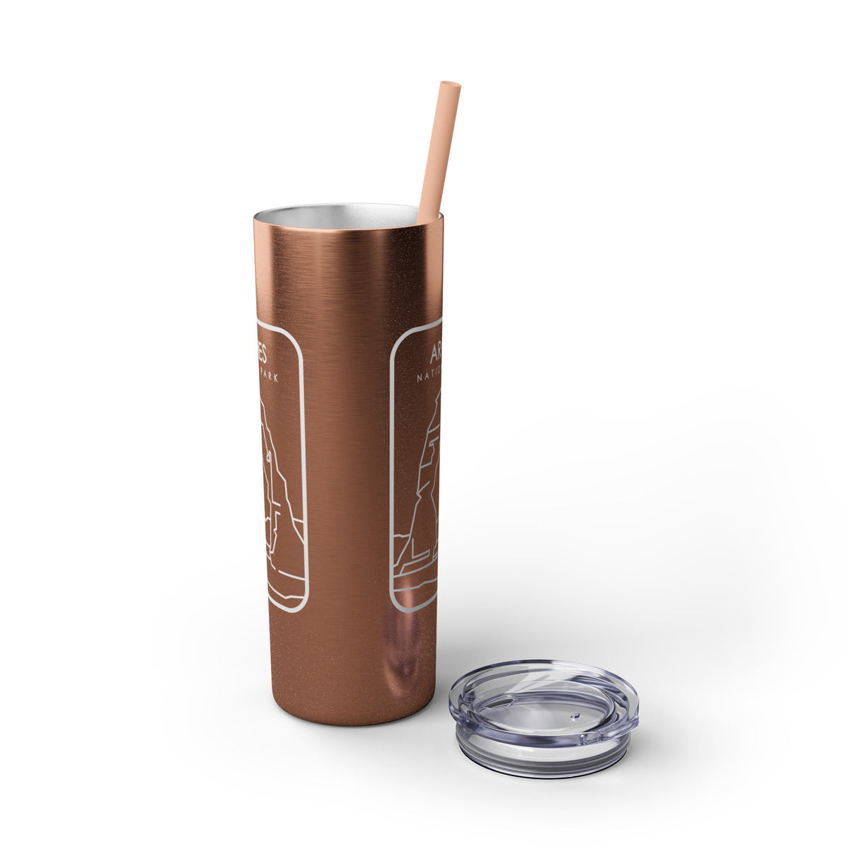 Arches National Park Skinny Tumbler with Straw, 20oz