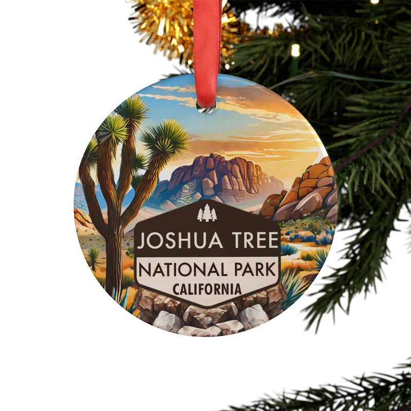 Joshua Tree Christmas Ornament with Ribbon