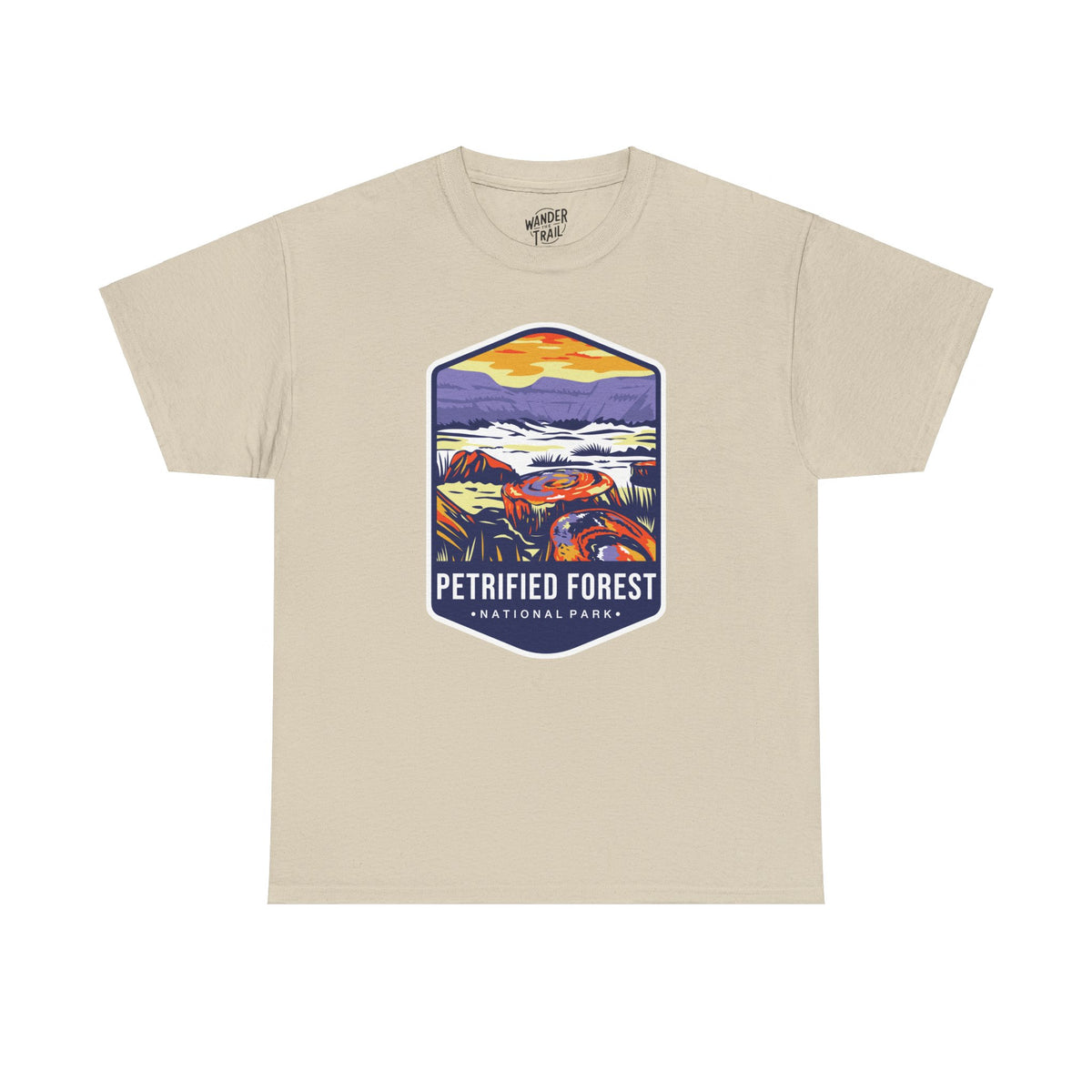 Petrified Forest National Park T-Shirt with Vibrant Landscape Illustration