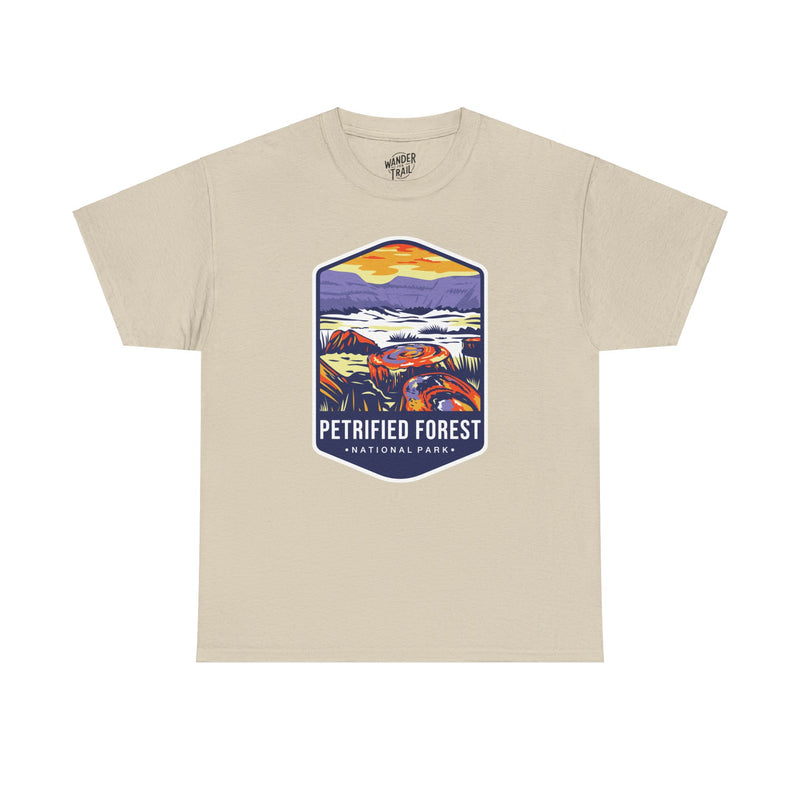 Petrified Forest National Park T-Shirt with Vibrant Landscape Illustration