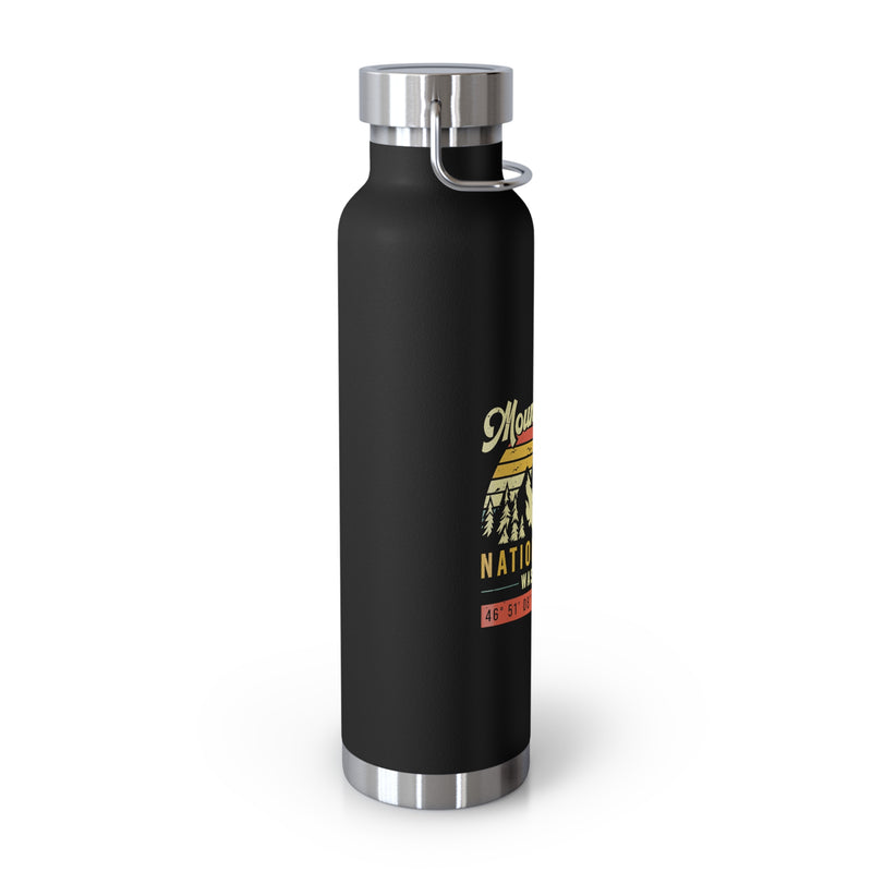 Mount Rainier National Park stainless steel water bottle with scenic design.