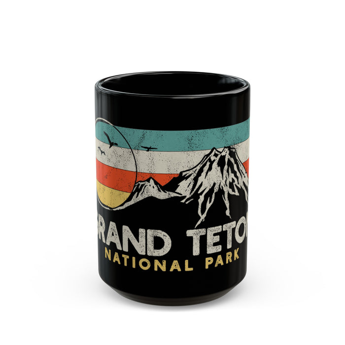 Grand Teton National Park souvenir mug featuring a vintage mountain design.