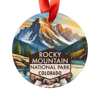 Rocky Mountain Christmas Ornament with Ribbon