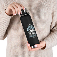 Mount Rainier National Park stainless steel water bottle with bear design.