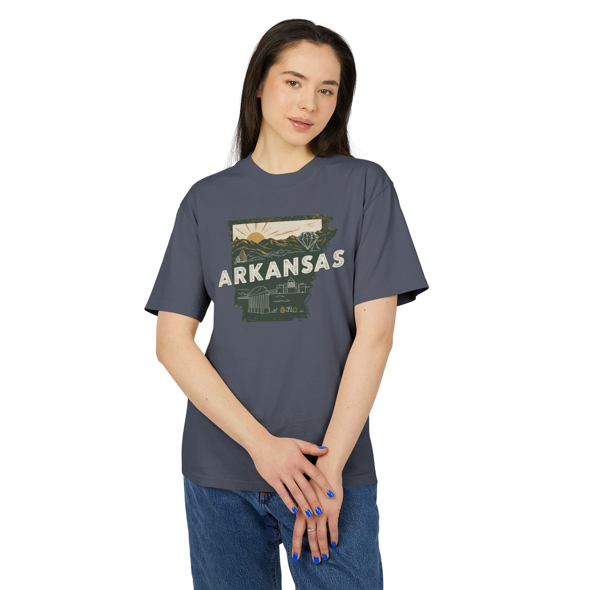 Arkansas Retro Unisex Heavy Faded Tee