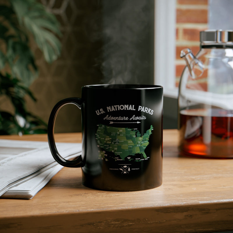 U.S. National Parks Souvenir Map Mug