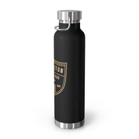 Grand Teton National Park souvenir water bottle featuring a forest design with stainless steel construction.