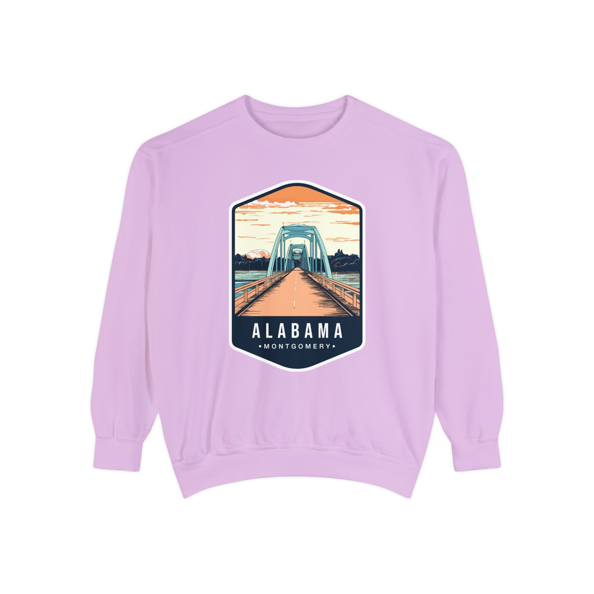 Vintage Alabama Montgomery Bridge Sweatshirt - Retro Travel Design