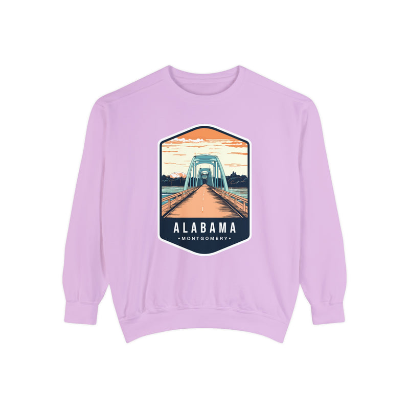 Vintage Alabama Montgomery Bridge Sweatshirt - Retro Travel Design