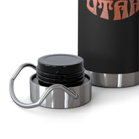 Image of a stainless steel water bottle featuring a design from Arches National Park in Utah.