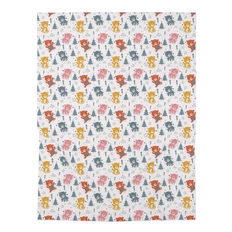 Cute Unisex Bears in Forest Baby Swaddle Blanket