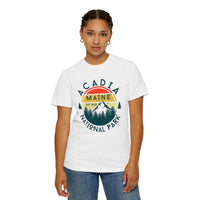 Acadia Maine Souvenir Tee with Mountain Graphic