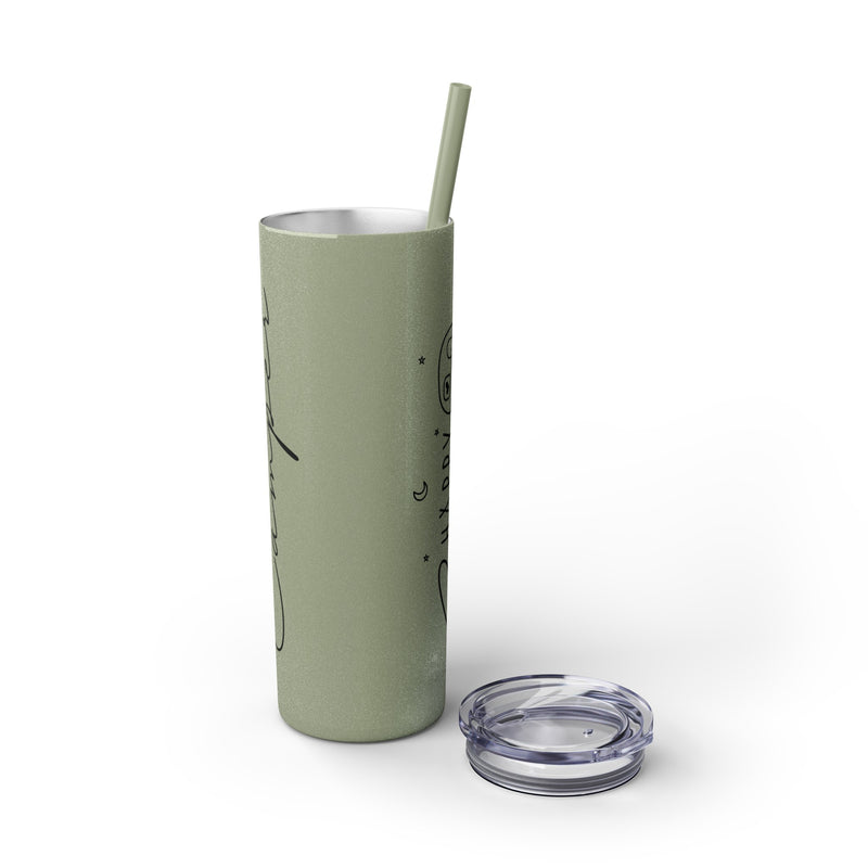 Happy Camper Skinny Tumbler with Straw, 20oz