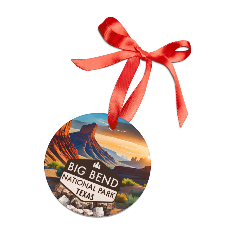 Big Bend Christmas Ornament with Ribbon