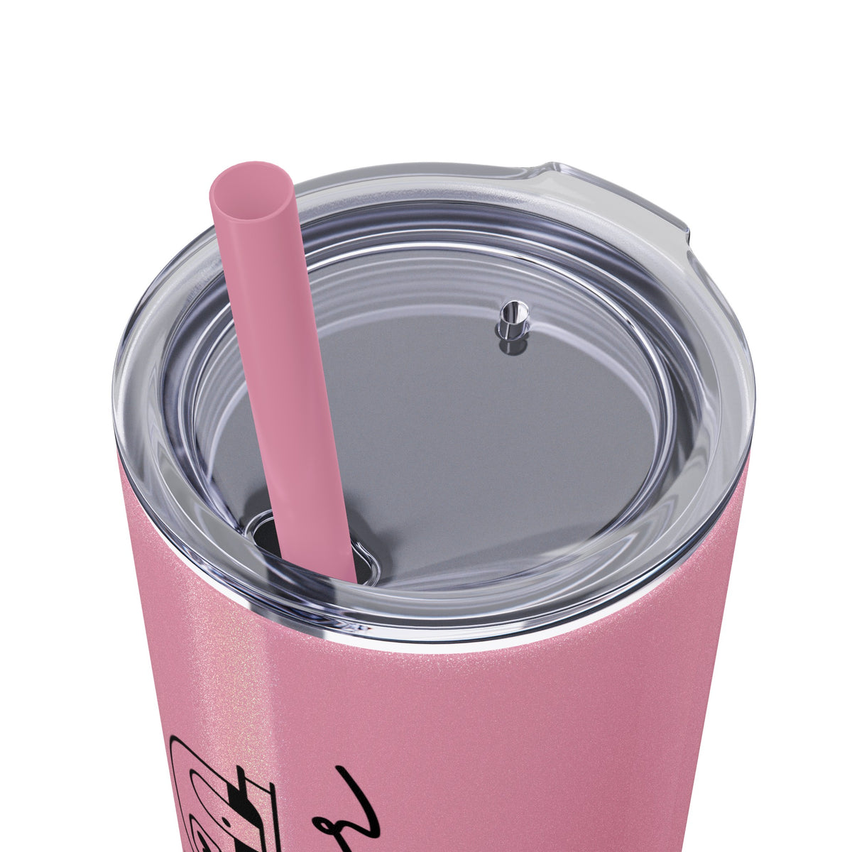 Happy Camper Skinny Tumbler with Straw, 20oz