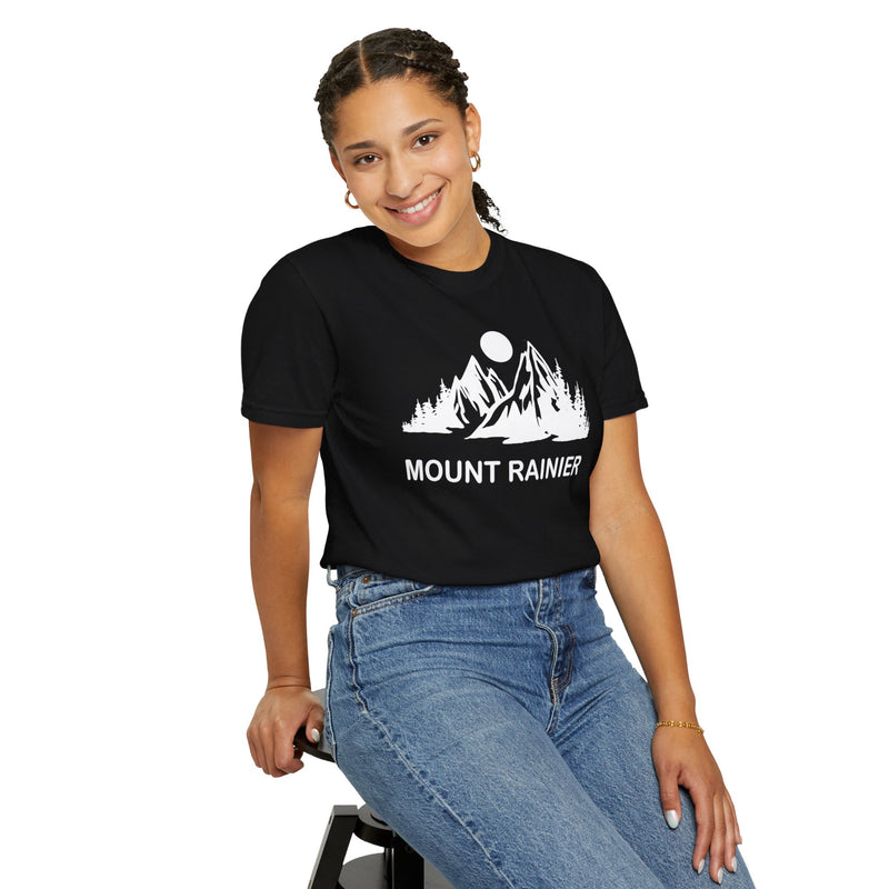 Mount Rainier Souvenir T-Shirt with Mountain and Trees