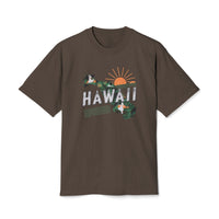 Hawaii Retro State Unisex Heavy Faded Tee