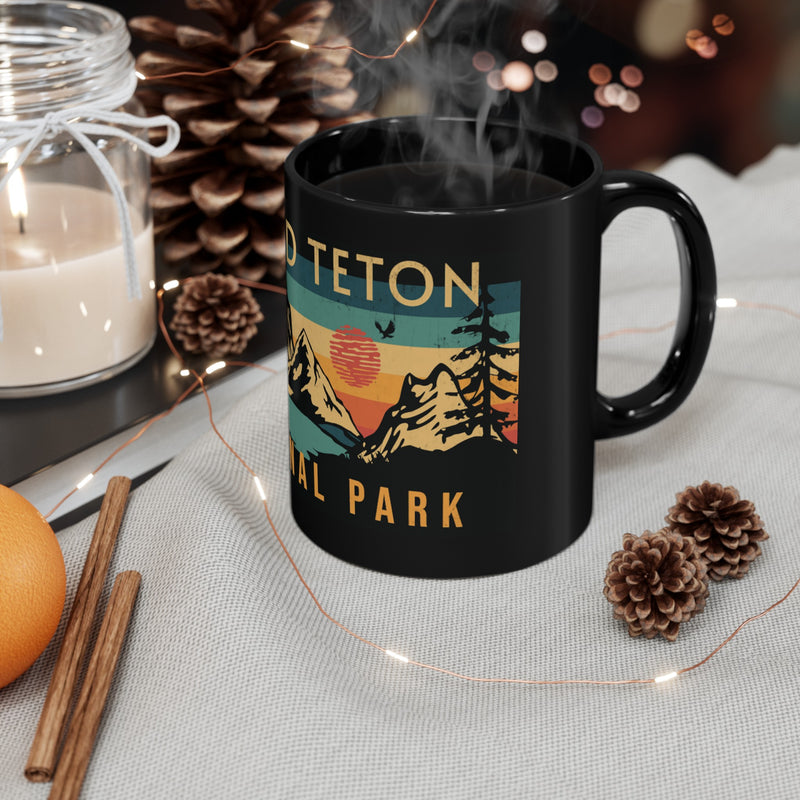 Grand Teton Souvenir Mug with Mountain Sunset