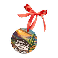 Saguaro Christmas Ornament with Ribbon