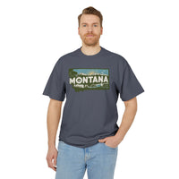 Montana Retro State  Unisex Heavy Faded Tee