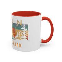 Zion National Park Mug - Ceramic Coffee Tea Cup with Vintage Mountain Sunset Design