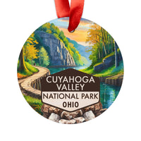 Cuyahoga Christmas Ornament with Ribbon