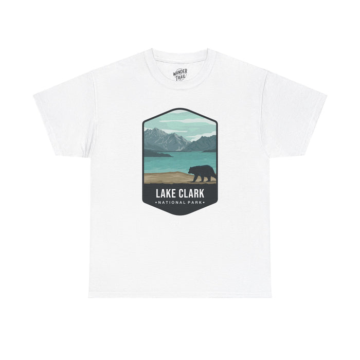 Lake Clark National Park T-Shirt with Bear and Mountain Lake Scene