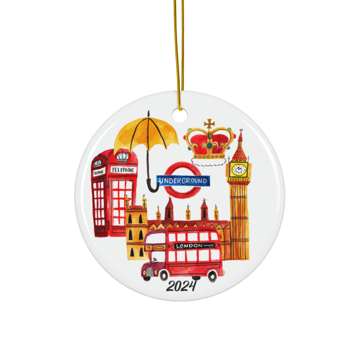 London Ceramic Ornament, 2024 UK Keepsake Souvenir With Free Shipping