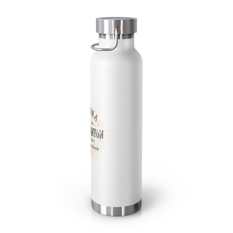 Grand Canyon National Park souvenir water bottle featuring an Arizona graphic design and stainless steel construction.