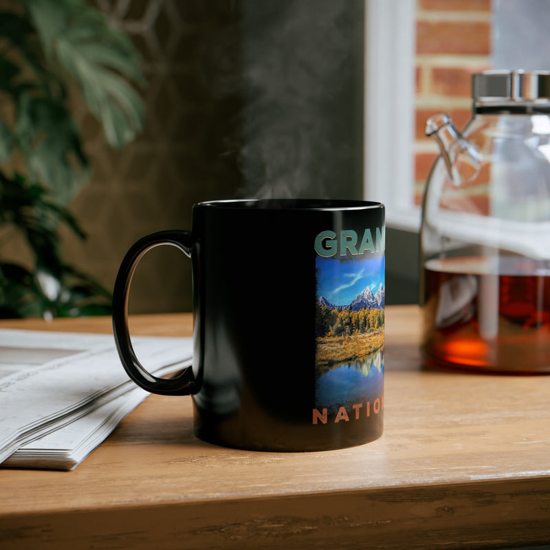 Grand Teton Souvenir Mug with Mountain Reflection